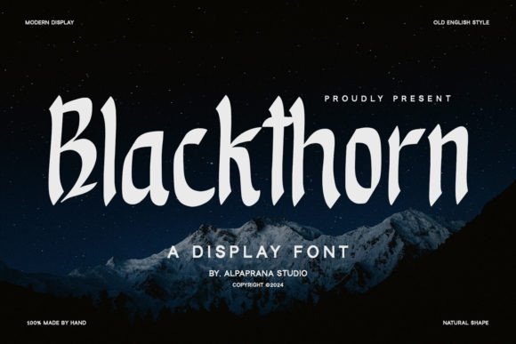 Blackthorn: A Modern Display Font for Distinctive Branding