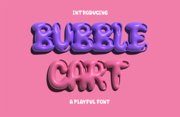 Bubble Cart: Elevating Your Designs with a Playful and Groovy Display Typeface