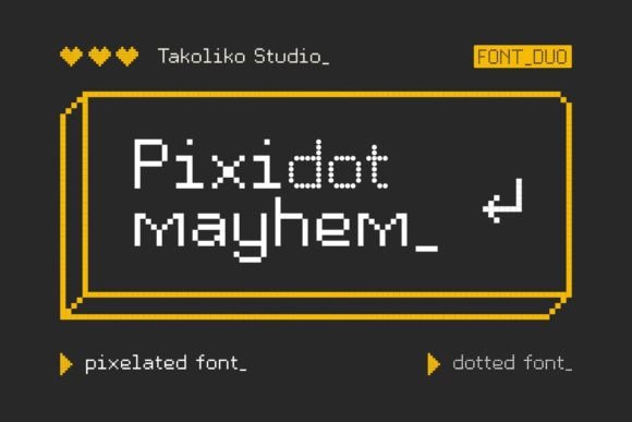 Pixidot Mayhem: Evaluating the Fusion of Retro Gaming Aesthetics and Modern Typography