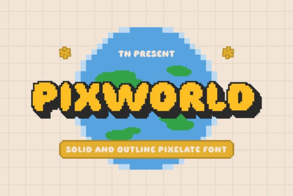 Pixworld: Mastering the Intersection of Solidity and Outline in Digital Typography