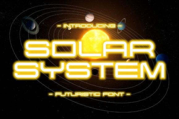 Solar System: A Futuristic Display Font for Modern Design